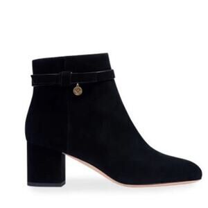 Kate Spade Delina Zip Suede Ankle Booties Black Size 7B